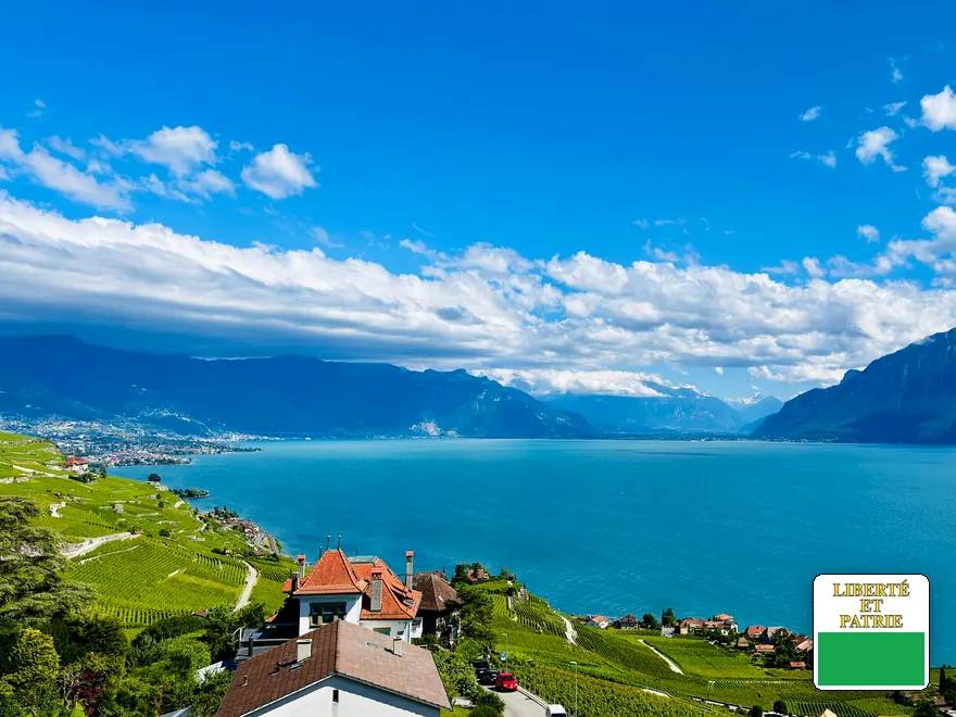 Les terrasses de Lavaux et le lac Léman, canton de Vaud